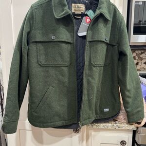 L.L. Bean Women's Forest Green Shirt Jacket